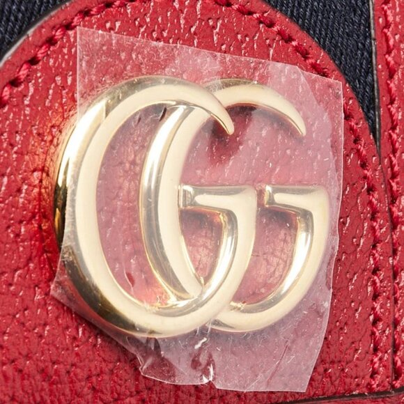 Gucci Red Leather Ophidia Medium Backpack Bag - Picture 6 of 12